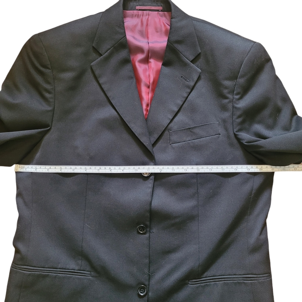 Bellissino Black Single Breast Suit Jacket & Straight Leg Trousers, Size 40L - Picture 9 of 16